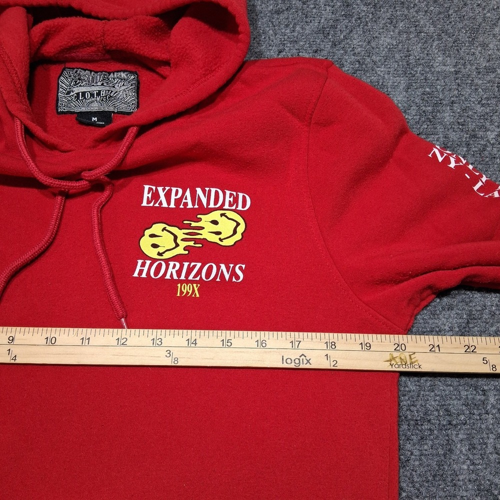 Trademark Brooklyn Clothing hoodie Medium Color Red Expanded Horizons 199X - Picture 9 of 12